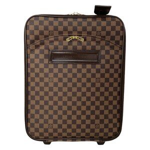 Authentic LOUIS VUITTON Pegase 45 (Old Model) Ebene Damier Suitcase br738-122525
